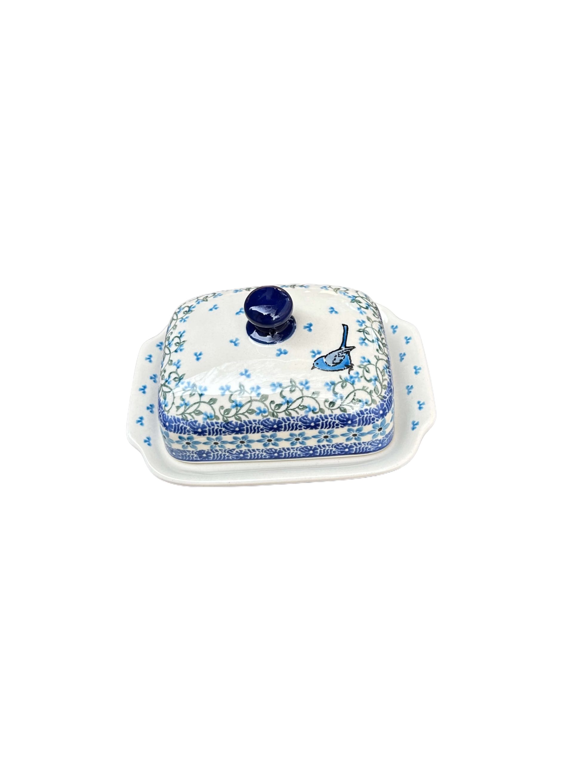 Kézműves kerámia vajtartó – cinkés, 17cm - Image 2