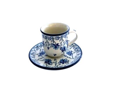 Espresso kávéscsésze és csészealj – búzavirágos, 60 ml